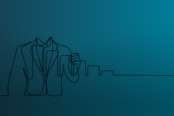 White Minimalist Illustrated With Man Graph Investment YouTube Banner